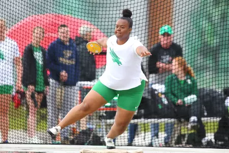 DENTON, TX - APRIL 6:  University of North Texas Track & Field at North Texas Mean Green Athlete Field in Denton on April 6, 2019 in Denton, Texas