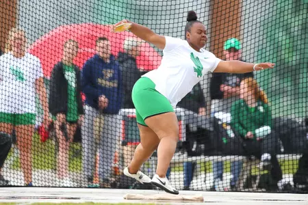 DENTON, TX - APRIL 6:  University of North Texas Track & Field at North Texas Mean Green Athlete Field in Denton on April 6, 2019 in Denton, Texas