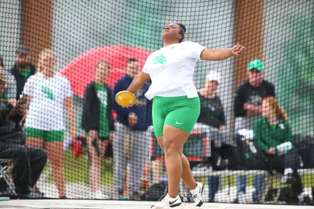 DENTON, TX - APRIL 6:  University of North Texas Track & Field at North Texas Mean Green Athlete Field in Denton on April 6, 2019 in Denton, Texas