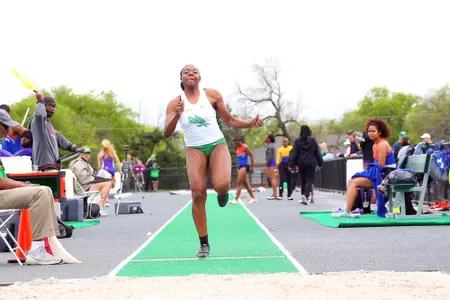 DENTON, TX - APRIL 6:  University of North Texas Track & Field at North Texas Mean Green Athlete Field in Denton on April 6, 2019 in Denton, Texas