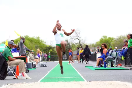 DENTON, TX - APRIL 6:  University of North Texas Track & Field at North Texas Mean Green Athlete Field in Denton on April 6, 2019 in Denton, Texas