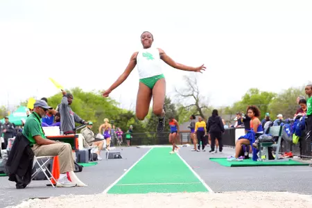 DENTON, TX - APRIL 6:  University of North Texas Track & Field at North Texas Mean Green Athlete Field in Denton on April 6, 2019 in Denton, Texas