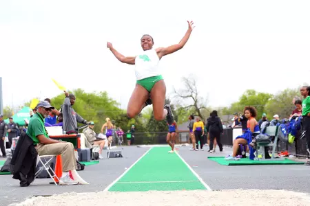 DENTON, TX - APRIL 6:  University of North Texas Track & Field at North Texas Mean Green Athlete Field in Denton on April 6, 2019 in Denton, Texas