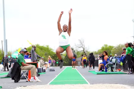 DENTON, TX - APRIL 6:  University of North Texas Track & Field at North Texas Mean Green Athlete Field in Denton on April 6, 2019 in Denton, Texas