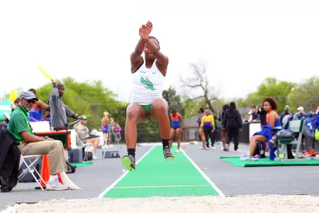 DENTON, TX - APRIL 6:  University of North Texas Track & Field at North Texas Mean Green Athlete Field in Denton on April 6, 2019 in Denton, Texas