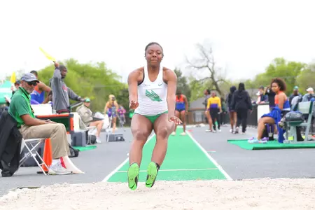 DENTON, TX - APRIL 6:  University of North Texas Track & Field at North Texas Mean Green Athlete Field in Denton on April 6, 2019 in Denton, Texas