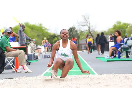 DENTON, TX - APRIL 6:  University of North Texas Track & Field at North Texas Mean Green Athlete Field in Denton on April 6, 2019 in Denton, Texas