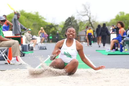 DENTON, TX - APRIL 6:  University of North Texas Track & Field at North Texas Mean Green Athlete Field in Denton on April 6, 2019 in Denton, Texas