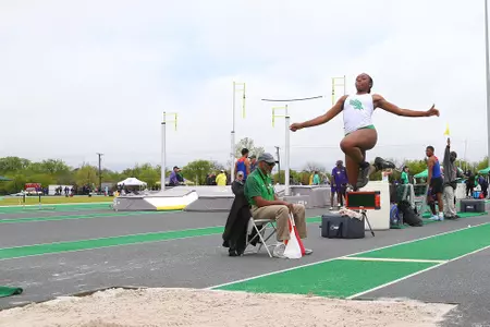 DENTON, TX - APRIL 6:  University of North Texas Track & Field at North Texas Mean Green Athlete Field in Denton on April 6, 2019 in Denton, Texas