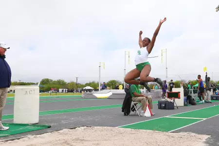 DENTON, TX - APRIL 6:  University of North Texas Track & Field at North Texas Mean Green Athlete Field in Denton on April 6, 2019 in Denton, Texas
