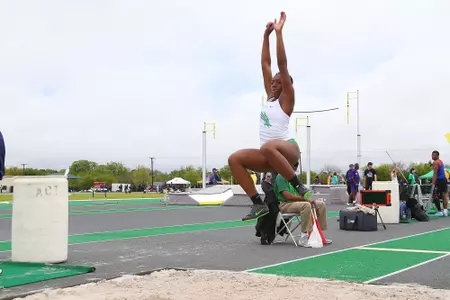 DENTON, TX - APRIL 6:  University of North Texas Track & Field at North Texas Mean Green Athlete Field in Denton on April 6, 2019 in Denton, Texas