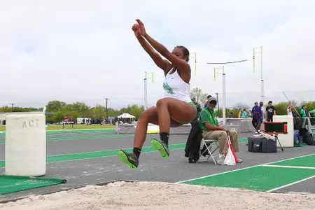 DENTON, TX - APRIL 6:  University of North Texas Track & Field at North Texas Mean Green Athlete Field in Denton on April 6, 2019 in Denton, Texas