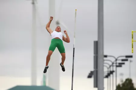 DENTON, TX - APRIL 6:  University of North Texas Track & Field at North Texas Mean Green Athlete Field in Denton on April 6, 2019 in Denton, Texas