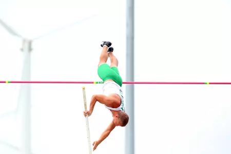 DENTON, TX - APRIL 6:  University of North Texas Track & Field at North Texas Mean Green Athlete Field in Denton on April 6, 2019 in Denton, Texas