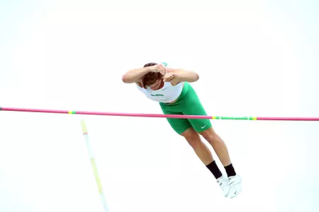 DENTON, TX - APRIL 6:  University of North Texas Track & Field at North Texas Mean Green Athlete Field in Denton on April 6, 2019 in Denton, Texas