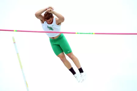 DENTON, TX - APRIL 6:  University of North Texas Track & Field at North Texas Mean Green Athlete Field in Denton on April 6, 2019 in Denton, Texas