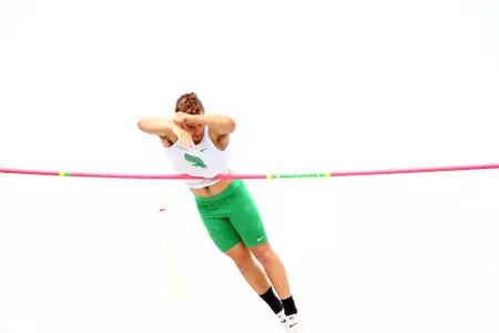 DENTON, TX - APRIL 6:  University of North Texas Track & Field at North Texas Mean Green Athlete Field in Denton on April 6, 2019 in Denton, Texas