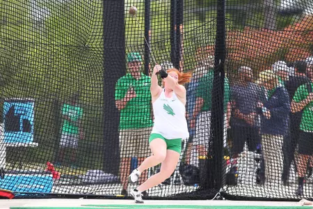 DENTON, TX - APRIL 6: University of North Texas Track & Field at North Texas Mean Green Athlete Field in Denton on April 6, 2019 in Denton, Texas