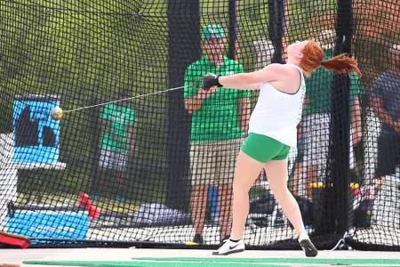 DENTON, TX - APRIL 6: University of North Texas Track & Field at North Texas Mean Green Athlete Field in Denton on April 6, 2019 in Denton, Texas