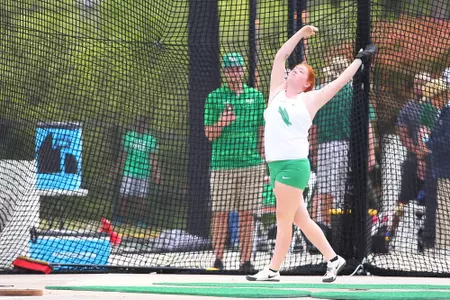 DENTON, TX - APRIL 6: University of North Texas Track & Field at North Texas Mean Green Athlete Field in Denton on April 6, 2019 in Denton, Texas