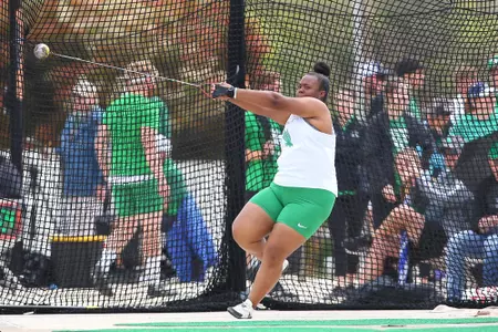 DENTON, TX - APRIL 6:  University of North Texas Track & Field at North Texas Mean Green Athlete Field in Denton on April 6, 2019 in Denton, Texas