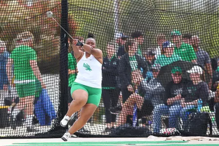 DENTON, TX - APRIL 6:  University of North Texas Track & Field at North Texas Mean Green Athlete Field in Denton on April 6, 2019 in Denton, Texas