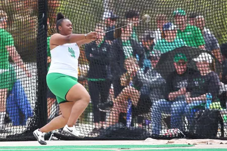 DENTON, TX - APRIL 6:  University of North Texas Track & Field at North Texas Mean Green Athlete Field in Denton on April 6, 2019 in Denton, Texas