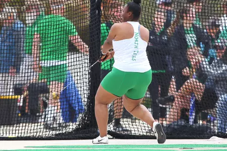 DENTON, TX - APRIL 6:  University of North Texas Track & Field at North Texas Mean Green Athlete Field in Denton on April 6, 2019 in Denton, Texas