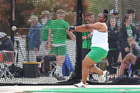 DENTON, TX - APRIL 6:  University of North Texas Track & Field at North Texas Mean Green Athlete Field in Denton on April 6, 2019 in Denton, Texas