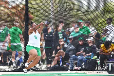 DENTON, TX - APRIL 6:  University of North Texas Track & Field at North Texas Mean Green Athlete Field in Denton on April 6, 2019 in Denton, Texas