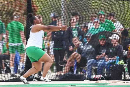 DENTON, TX - APRIL 6:  University of North Texas Track & Field at North Texas Mean Green Athlete Field in Denton on April 6, 2019 in Denton, Texas