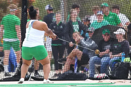 DENTON, TX - APRIL 6:  University of North Texas Track & Field at North Texas Mean Green Athlete Field in Denton on April 6, 2019 in Denton, Texas