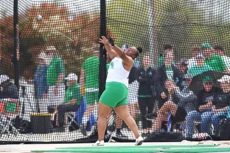 DENTON, TX - APRIL 6:  University of North Texas Track & Field at North Texas Mean Green Athlete Field in Denton on April 6, 2019 in Denton, Texas