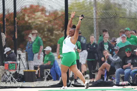 DENTON, TX - APRIL 6:  University of North Texas Track & Field at North Texas Mean Green Athlete Field in Denton on April 6, 2019 in Denton, Texas