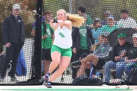 DENTON, TX - APRIL 6:  University of North Texas Track & Field at North Texas Mean Green Athlete Field in Denton on April 6, 2019 in Denton, Texas