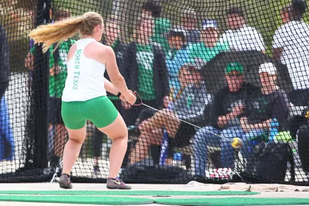 DENTON, TX - APRIL 6:  University of North Texas Track & Field at North Texas Mean Green Athlete Field in Denton on April 6, 2019 in Denton, Texas