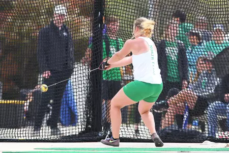 DENTON, TX - APRIL 6:  University of North Texas Track & Field at North Texas Mean Green Athlete Field in Denton on April 6, 2019 in Denton, Texas