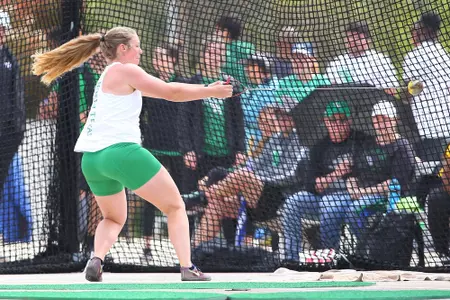 DENTON, TX - APRIL 6:  University of North Texas Track & Field at North Texas Mean Green Athlete Field in Denton on April 6, 2019 in Denton, Texas