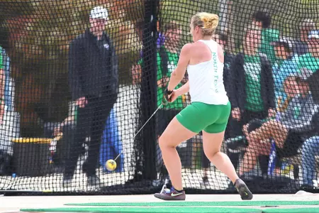 DENTON, TX - APRIL 6:  University of North Texas Track & Field at North Texas Mean Green Athlete Field in Denton on April 6, 2019 in Denton, Texas