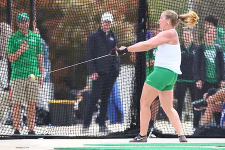 DENTON, TX - APRIL 6:  University of North Texas Track & Field at North Texas Mean Green Athlete Field in Denton on April 6, 2019 in Denton, Texas