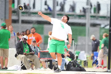 DENTON, TX - APRIL 6:  University of North Texas Track & Field at North Texas Mean Green Athlete Field in Denton on April 6, 2019 in Denton, Texas