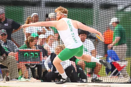 DENTON, TX - APRIL 6:  University of North Texas Track & Field at North Texas Mean Green Athlete Field in Denton on April 6, 2019 in Denton, Texas