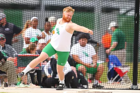 DENTON, TX - APRIL 6:  University of North Texas Track & Field at North Texas Mean Green Athlete Field in Denton on April 6, 2019 in Denton, Texas