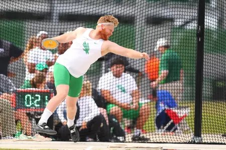 DENTON, TX - APRIL 6:  University of North Texas Track & Field at North Texas Mean Green Athlete Field in Denton on April 6, 2019 in Denton, Texas