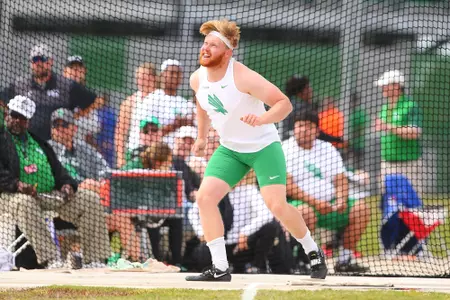 DENTON, TX - APRIL 6:  University of North Texas Track & Field at North Texas Mean Green Athlete Field in Denton on April 6, 2019 in Denton, Texas