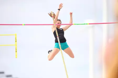 DENTON, TX - APRIL 6:  University of North Texas Track & Field at North Texas Mean Green Athlete Field in Denton on April 6, 2019 in Denton, Texas