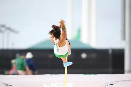 DENTON, TX - APRIL 6:  University of North Texas Track & Field at North Texas Mean Green Athlete Field in Denton on April 6, 2019 in Denton, Texas