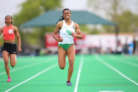 DENTON, TX - APRIL 6:  University of North Texas Track & Field at North Texas Mean Green Athlete Field in Denton on April 6, 2019 in Denton, Texas