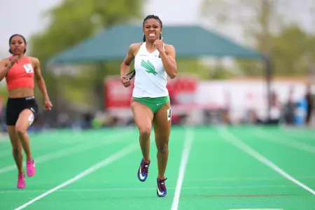 DENTON, TX - APRIL 6:  University of North Texas Track & Field at North Texas Mean Green Athlete Field in Denton on April 6, 2019 in Denton, Texas