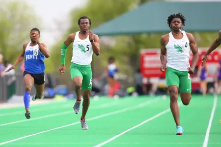 DENTON, TX - APRIL 6:  University of North Texas Track & Field at North Texas Mean Green Athlete Field in Denton on April 6, 2019 in Denton, Texas